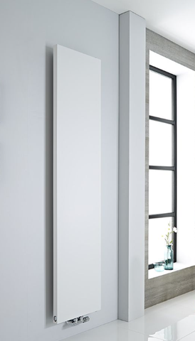 Design Heizkörper RUBI – Vertikal mit Mittelanschluss in weiß – 1800mm x 400mm 