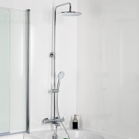 HSK RS 200 Shower-Set für Badewanne Thermostat Chrom Kopfbrause 300mm 1006700-KB11