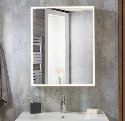 Moderner Spiegelschrank mit LED- Beleuchtung 600mm x 750mm - Amelia