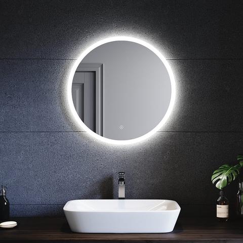 Runder LED Badspiegel Ø 60 cm | Anti-Beschlag | Touch | Kaltweiß 6400 K