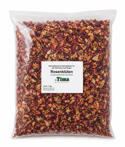®Tima Rosenblüten 1 kg getrocknet für Kaninchen und Nager