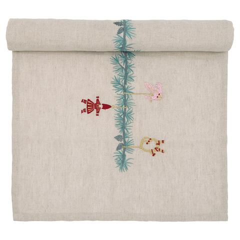 GreenGate Tischläufer Juana sand mit Stickerei