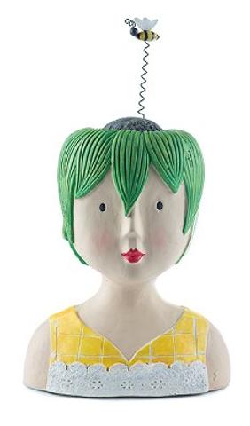 Baden Lady Kopf Sonnenblume  mit Biene 35 cm 
