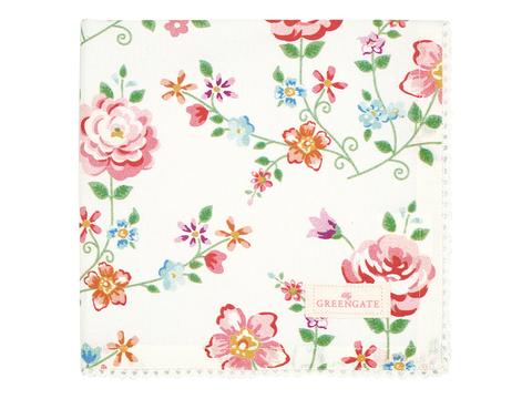 GreenGate Stoffserviette mit Spitze Columbine White