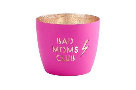 Madras, Windlicht, M, Bad moms club, neon pink/gold