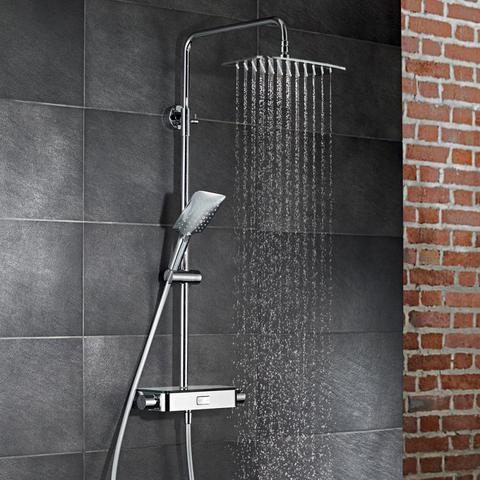 HSK AquaSwitch Softcube Thermostat Shower-Set Schwarz 400mm x 250mm 1001980-KB14-08