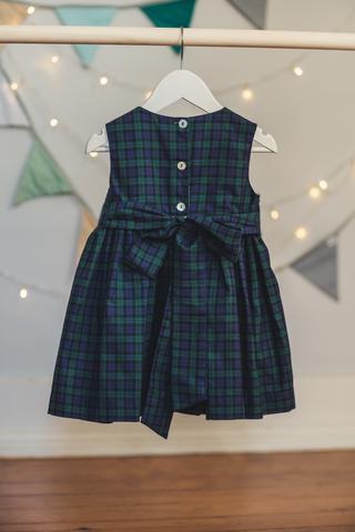 MILALINDO - zauberhaftes Kleid mit winterlichem Karomuster und einer Schleife auf der Rückseite