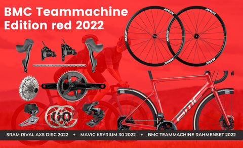 BMC TEAMMACHINE SLR Edition red / RH 54 cm / Sram Rival AXS