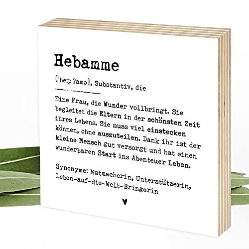 Definition Hebamme - bezauberndes Wunderpixel® Holzbild 15x15x2cm