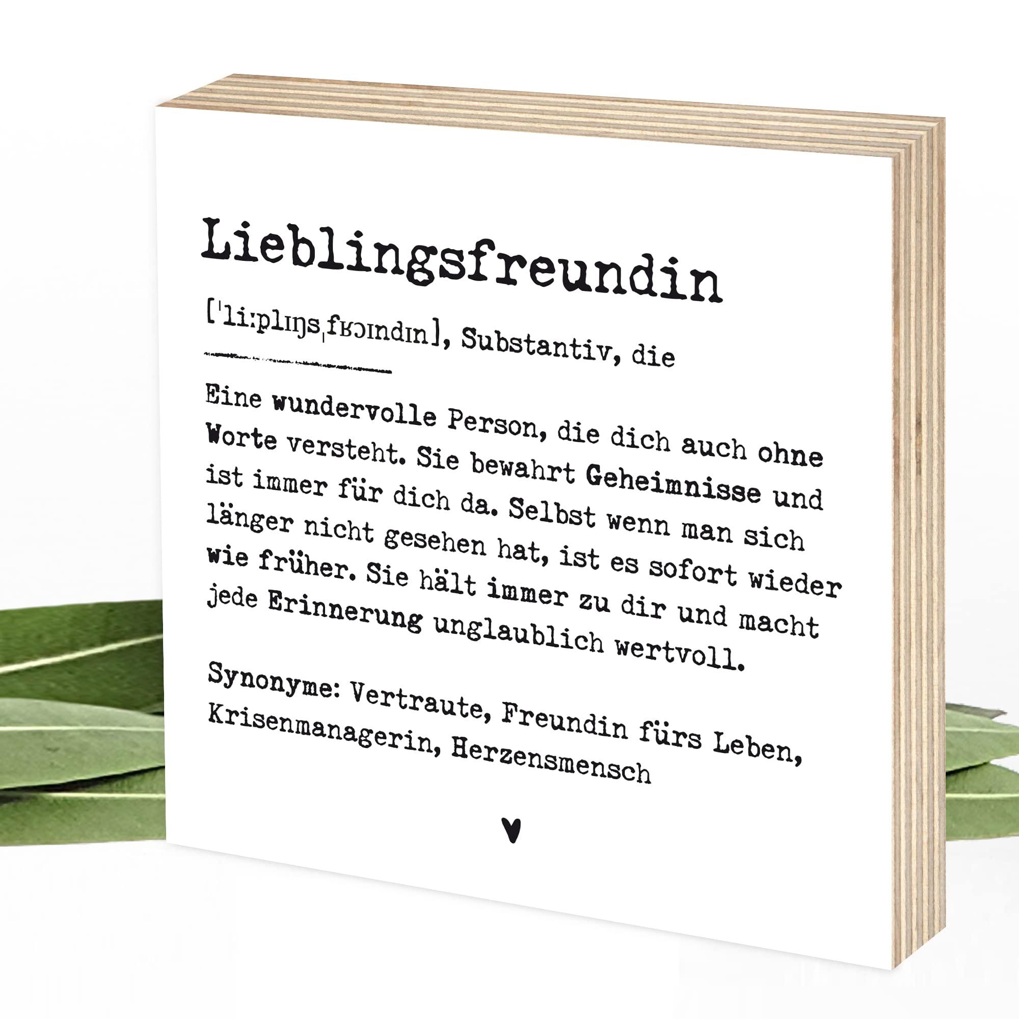 Definition Lieblingsfreundin - Wunderpixel® Holzbild 15x15x2cm