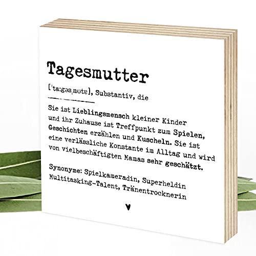 Definition Tagesmutter - bezauberndes Wunderpixel® Holzbild 15x15x2cm