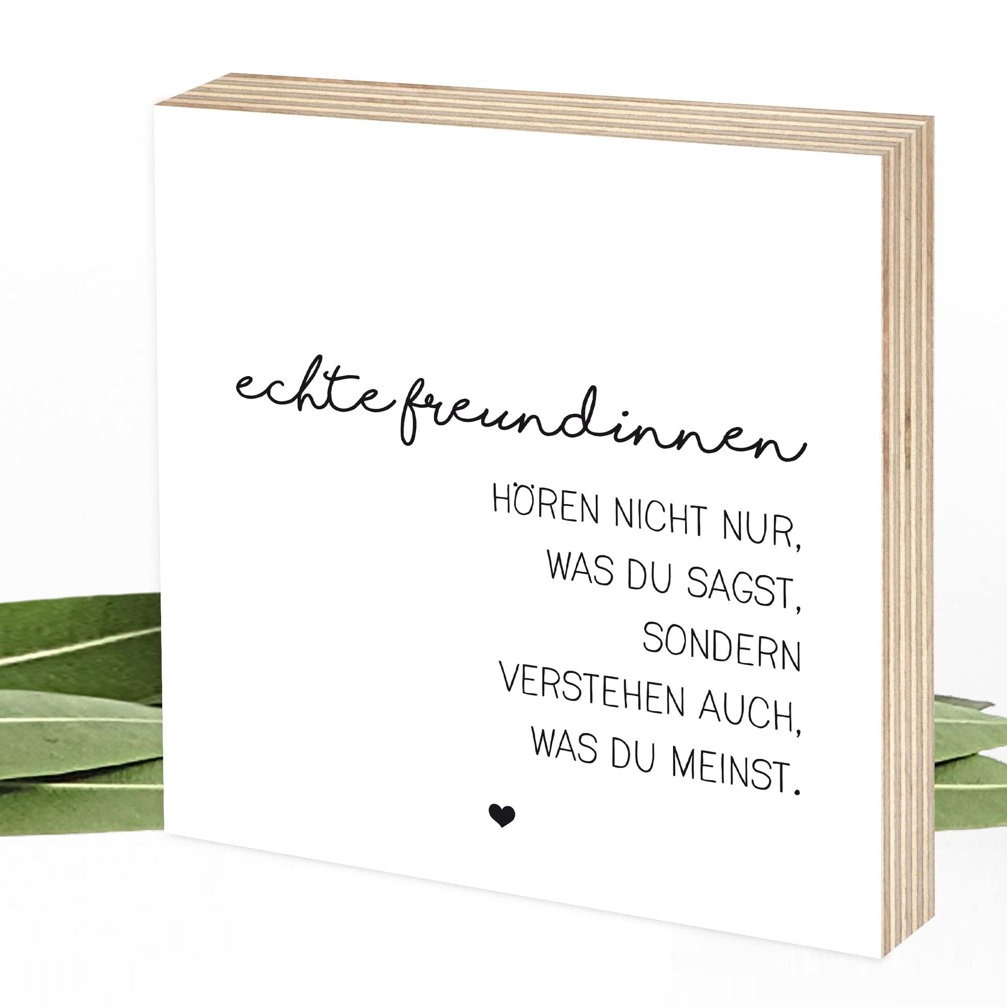 Echte Freundinnen - Wunderpixel® Holzbild 15x15x2cm