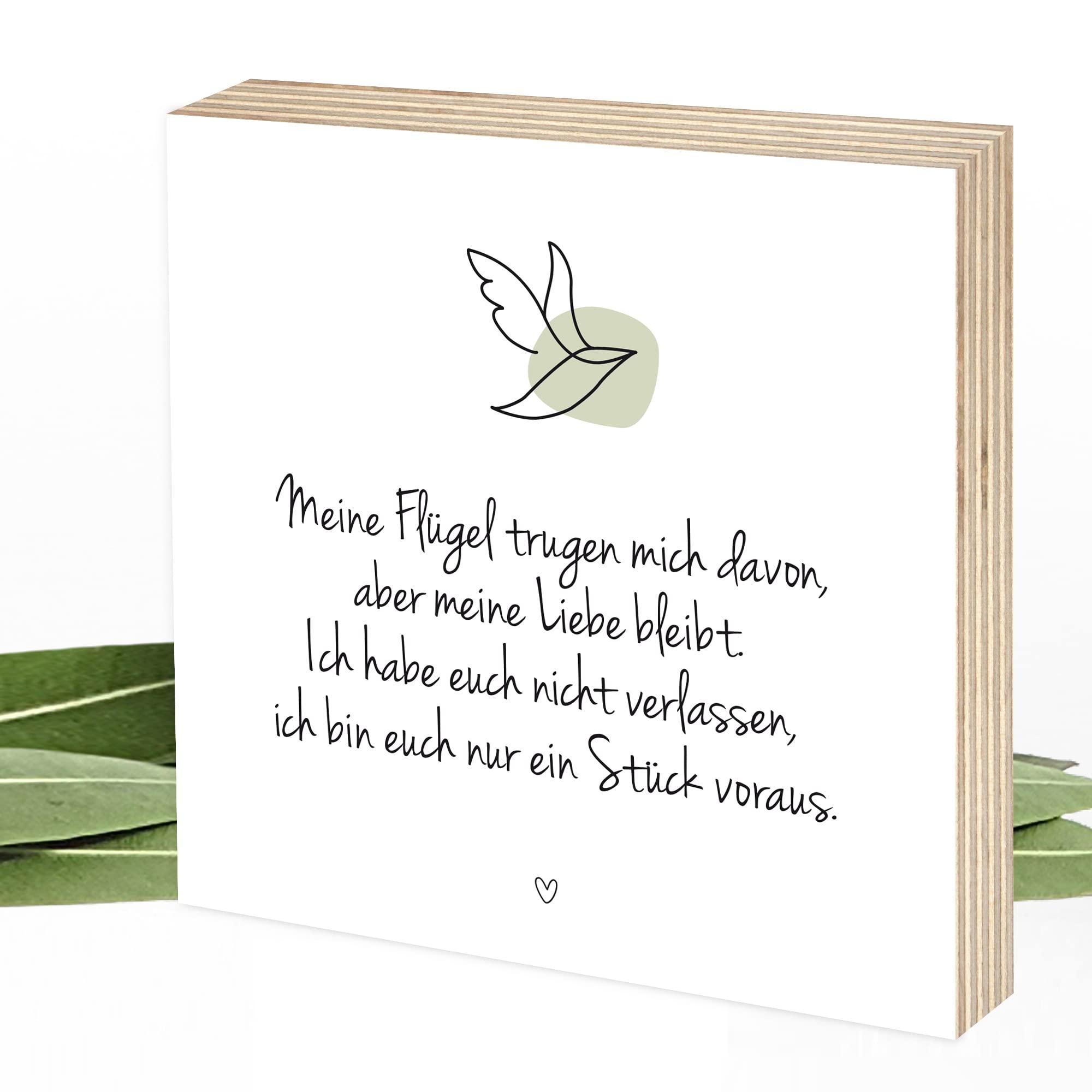 Meine Flügel - Wunderpixel® Holzbild 15x15x2cm