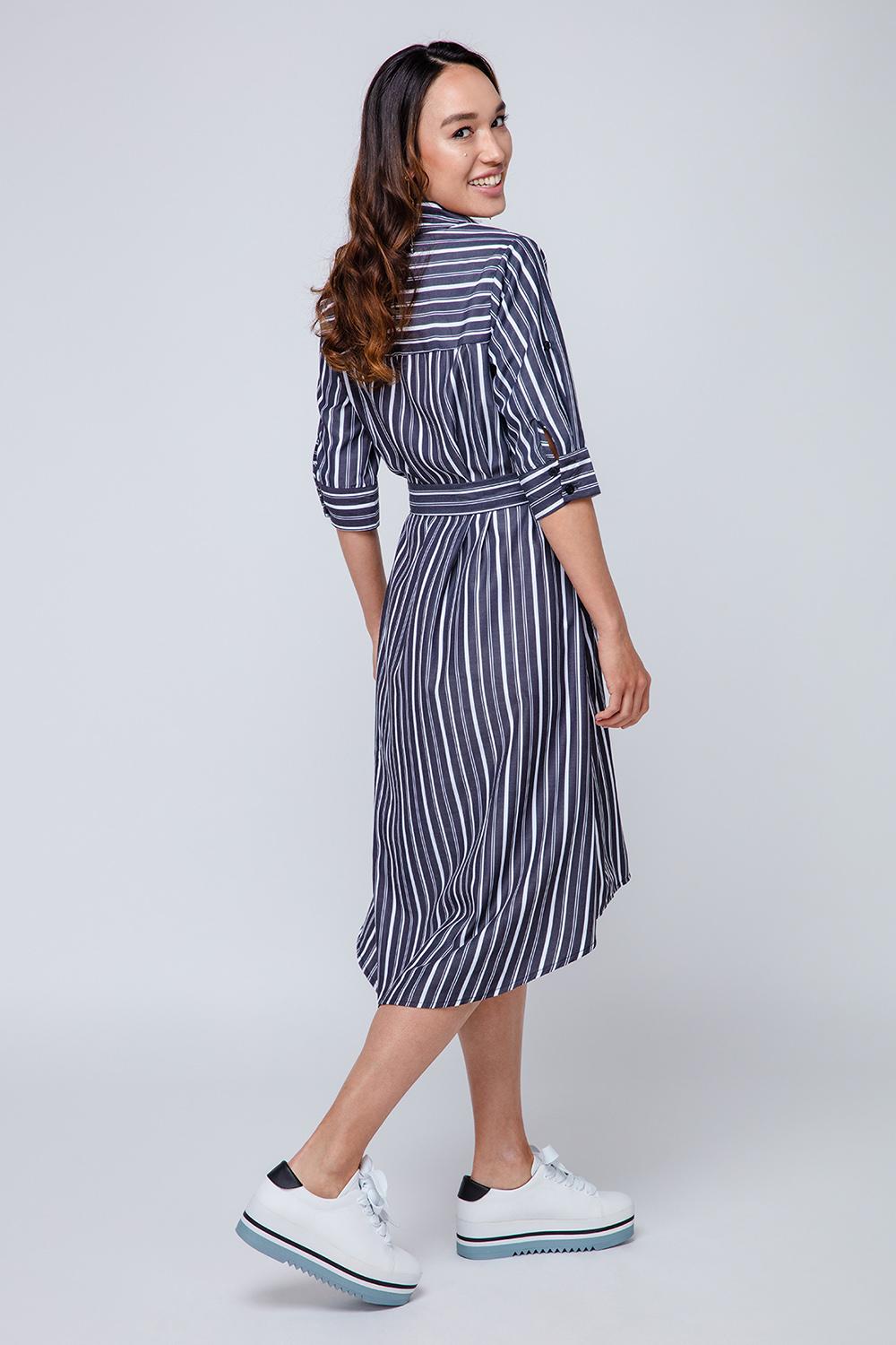 Gestreiftes Blusenkleid