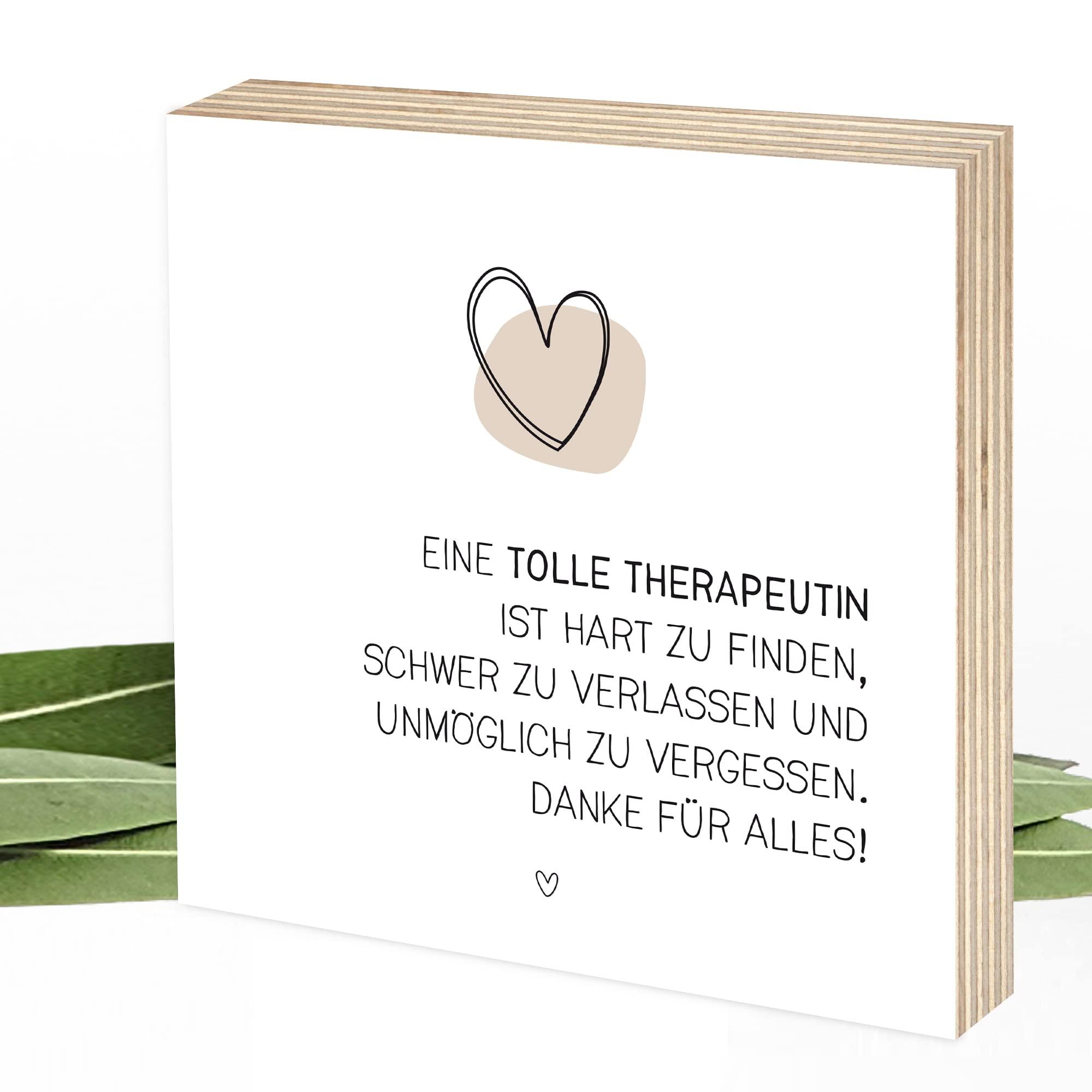Tolle Therapeutin - Danke für Alles - Wunderpixel® Holzbild 15x15x2cm