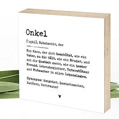 Definition Onkel - Wunderpixel® Holzbild 15x15x2cm