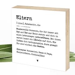 Definition Eltern v2 - Wunderpixel® Holzbild 15x15x2cm