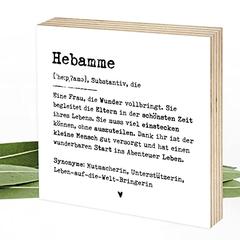 Definition Hebamme - bezauberndes Wunderpixel® Holzbild 15x15x2cm