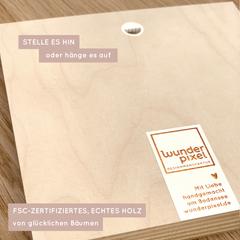 Lieblingsplatz - einzigartiges Holzbild 15x15x2cm