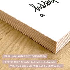 Holzbild Mein Zuhause ist da, wo du bist - 15x15x2cm