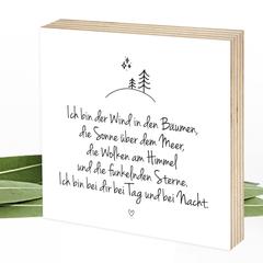 Ich bin der Wind - Wunderpixel® Holzbild 15x15x2cm