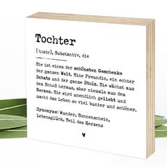 Definition Tochter - Wunderpixel® Holzbild 15x15x2cm
