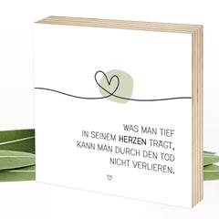 Tief im Herzen - Wunderpixel® Holzbild 15x15x2cm