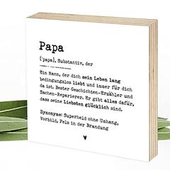 Definition Papa - einzigartiges Wunderpixel® Holzbild 15x15x2cm