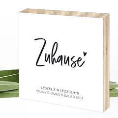 personalisierbares Bild Zuhause mit Koordinaten und Namen