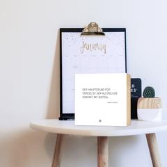 Grund für Stress: Idioten - wunderbares Holzbild 15x15x2cm