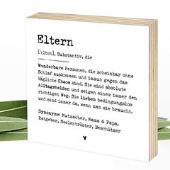 Definition Eltern v1 - Wunderpixel® Holzbild 15x15x2cm