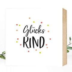 Glückskind Holzbild