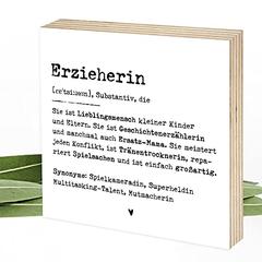 Definition Erzieherin - bezauberndes Wunderpixel® Holzbild 15x15x2cm