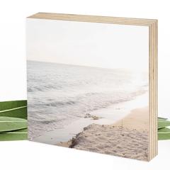 Fotografie Strand & Meer - beige - zauberhaftes Wunderpixel® Holzbild 15x15x2cm