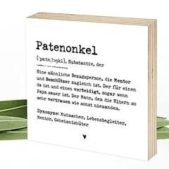 Definition Patenonkel - wunderbares Wunderpixel® Holzbild 15x15x2cm