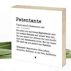 Definition Patentante - wunderbares Wunderpixel® Holzbild 15x15x2cm