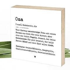 Definition Oma - einzigartiges Wunderpixel® Holzbild 15x15x2cm