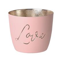 Windlicht Love Rosa, M, Madras von Gift Company