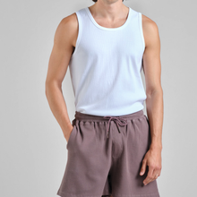 Dedicated Shorts Essingen Waffle Sparrow Brown Shorts Herren cremebraun von Dedicated