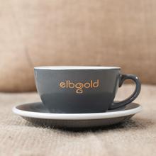 elbgold Tasse Cafe Latte Loveramics grau & gold von Elbgold