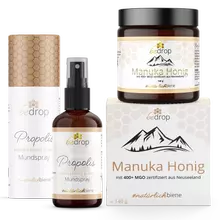 Manuka Set | Manuka Honig MGO 400 + Manuka/Propolis/Anis Halsspray von FLBE Health GmbH