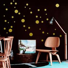 Wandtattoo Punkte GOLD | 50er Mix KONFETTI DOTS 