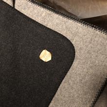 Wolldecke Merinoplaid Schwarz/Grau 150x200  von CHILLISY HOME