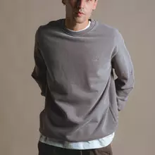 Trendsplant Essential Pigment Heavyweight Sweater Herren steingrau von Trendsplant