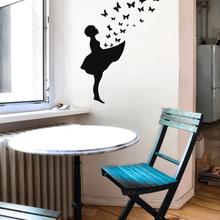 Wandtattoo BUTTERFLY GIRL Banksy Schmetterlinge von Urban ART Berlin