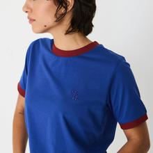 SKFK Neskur Blue GOTS T-Shirt Damen Bio Baumwolle blau von SKFK