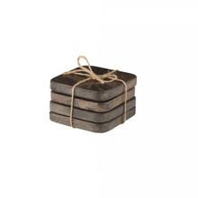 Untersetzer Marmor Braun 4er Set von Gift Company