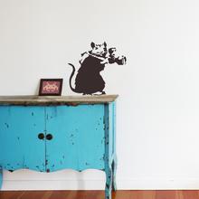 BANKSY Paparazzi Wandtattoo Graffiti Ratte Sticker  von Urban ART Berlin