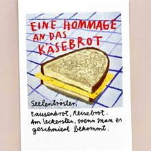 Silke Schmidt Mini Druck Käsebrot von Silke Schmidt