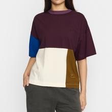 Selfhood Oversized T-Shirt Burgundy Damen Colorblocking burgunder von Selfhood